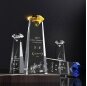 2021 diamond crystal trophy with Engraved Logo/clear crystal diamond trophy/Diamond Shape Crystal Award for business gift