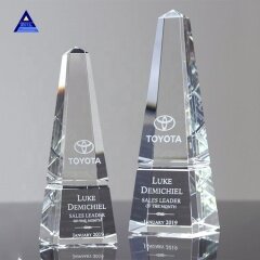 Unique Wholesale Customized Crystal Obelisk Award Trophy As Islamic Souvenir Gifts