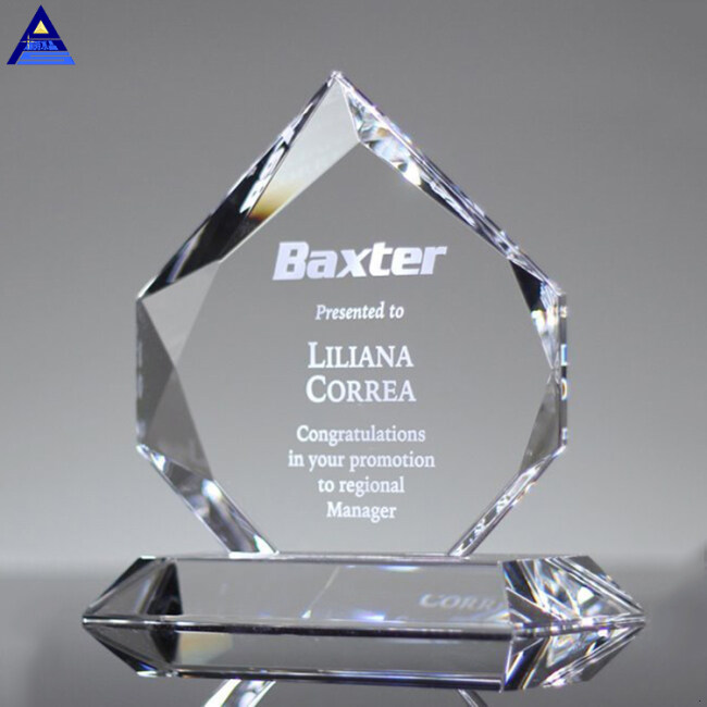 Wholesale Unique Clear Crystal Glass Award, Crystal Plaque For Souvenir Gifts