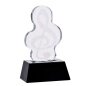 Hot Sale Happy Notes Musical Crystal Award Trophy For Music Souvenir Trophy
