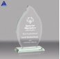 Wholesale Engraving Leaf Trophy K9 Crystal Award Plaques For Corporate Gifts