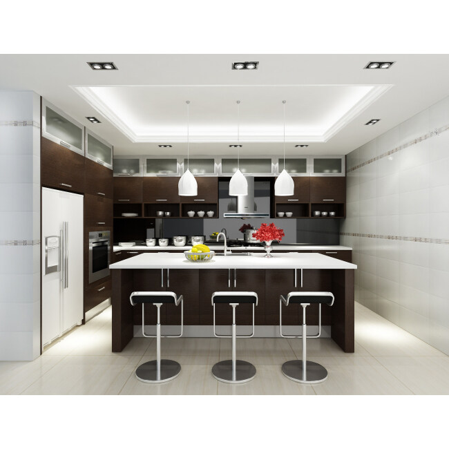 High Quality Timber Veneer Kitchen Cabinet Distributor