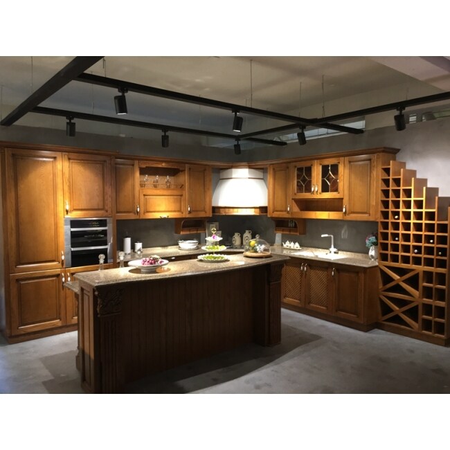 Solid Wood Kitchen Cabinet 015 Distributor