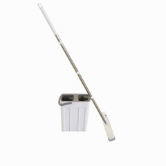 Hands Free Squeezing Round Bucket Magic Flat Mop