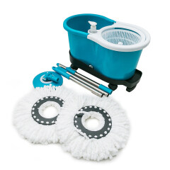 Spin Magic Mop With Bucket No Foot Pedal Type Rotate 360 with 2 Easy Mop Heads