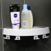 Shampoo Soap Wall Mounted Suction Plastic Bathroom Shower Magic Corner Shelf