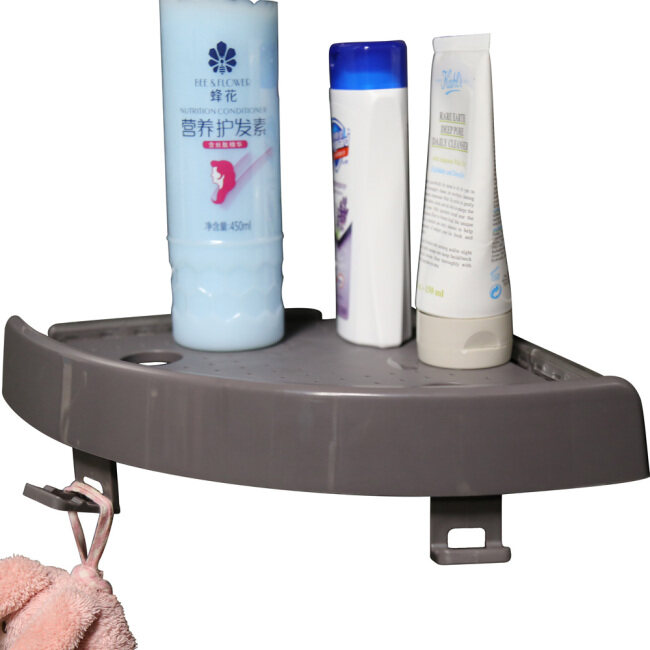 ABS Wall Shower Caddy Storage Basket Soap and Shampoo bathroom suction shower corner shelf