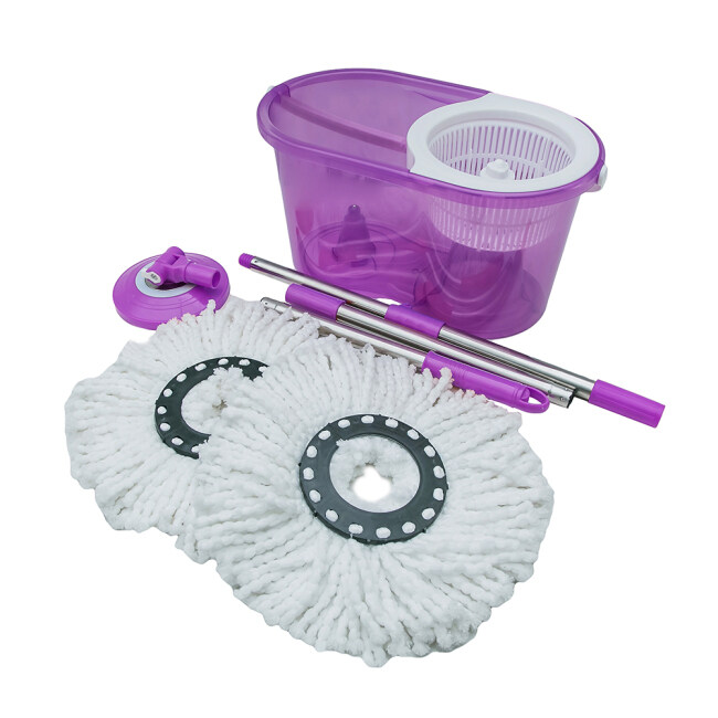 Spin dry cleaning mop and bucket