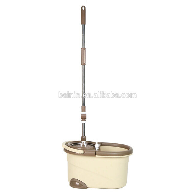 Detachable Wringer Bucket Easy Cleaning Telescopic Pole 360 Spin Bucket Mop