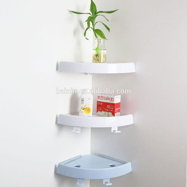 Cheap Multi Function White ABS Plastic Bathroom Magic Corner Shelf